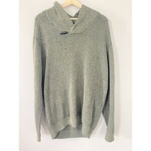 NEW Weatherproof Vintage Men's Green Knit Fisherman Toggle Sweater Size XXL